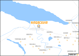 map of Mingǝçevir