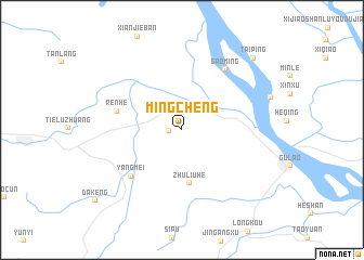 map of Mingcheng