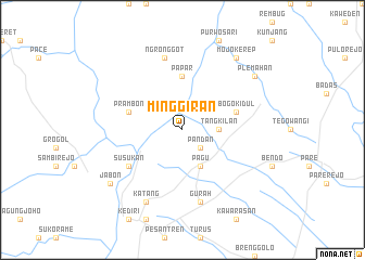 map of Minggiran