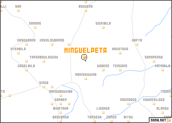 map of Minguèl Péta