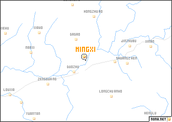 map of Mingxi