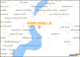map of Minḩāl as Sallāl