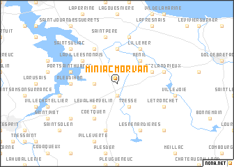 map of Miniac-Morvan
