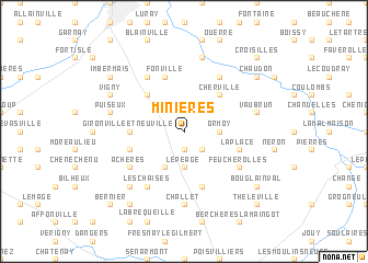 map of Minières