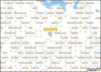 map of Minière