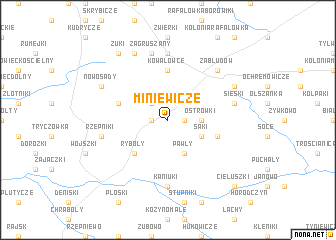 map of Miniewicze