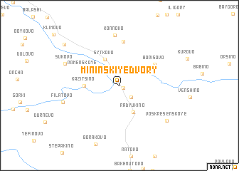 map of Mininskiye Dvory