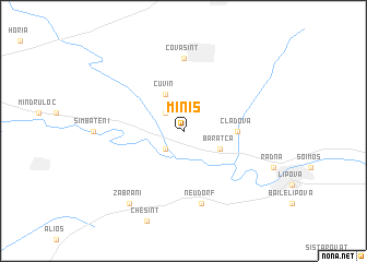 map of Miniş
