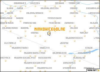 map of Minkowice Dolne