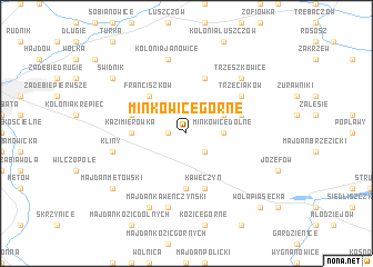 map of Minkowice Górne