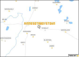 map of Minnesota Boys Town