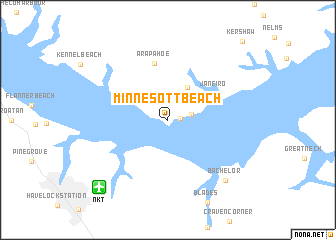 map of Minnesott Beach