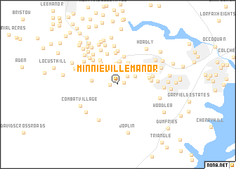 map of Minnieville Manor