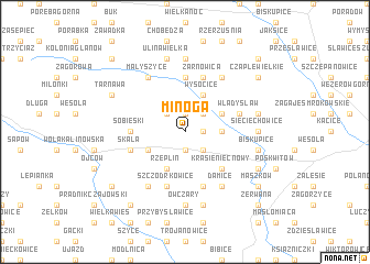 map of Minoga