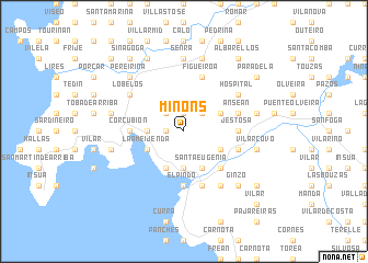 map of Miñóns