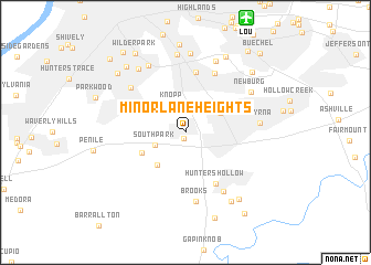 map of Minor Lane Heights