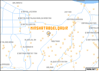 map of Minshât `Abd el-Qâdir