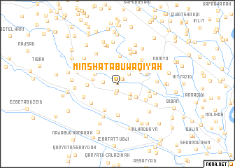 map of Minshāt Abū Wāqiyah