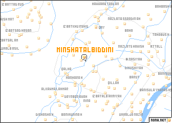 map of Minshāt al Biddīnī