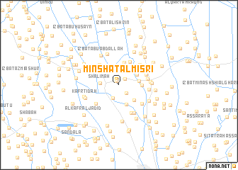 map of Minshāt al Mişrī