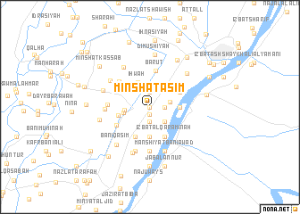 map of Minshāt ‘Āşim