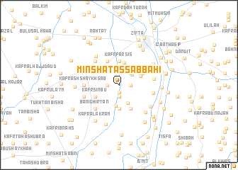 map of Minshāt aş Şabbāḩī