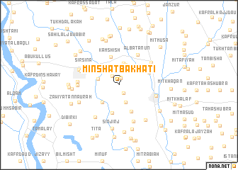 map of Minshāt Bakhātī