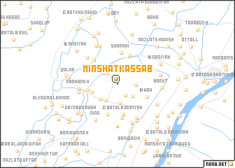 map of Minshāt Kassāb