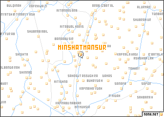 map of Minshāt Manşūr