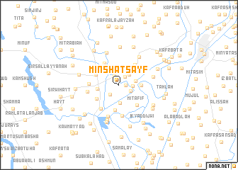 map of Minshāt Sayf