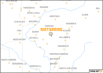 map of Mint Spring