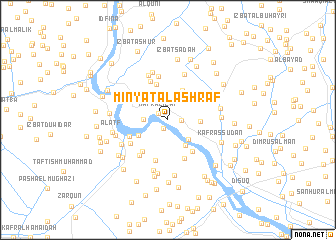 map of Minyat al Ashrāf
