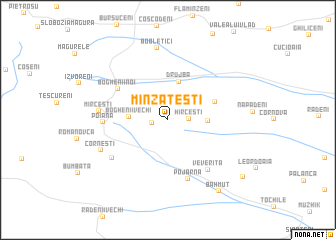 map of Mînzateşti