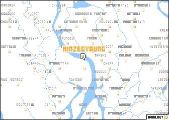 map of Minzegyaung