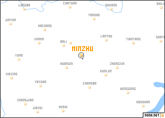 map of Minzhu