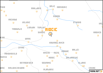 map of Miočić