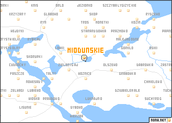 map of Mioduńskie