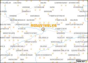 map of Miodusy Wielkie