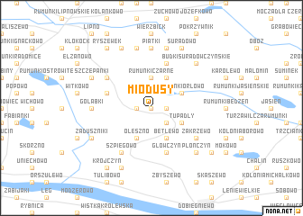 map of Miodusy