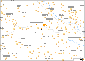 map of Miogost