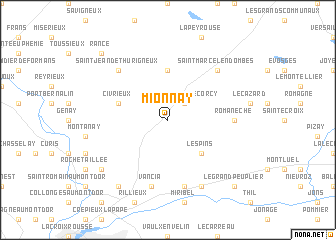 map of Mionnay