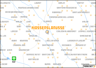 map of Miossens-Lanusse