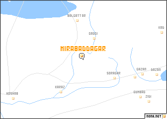 map of Mirābād Dagar