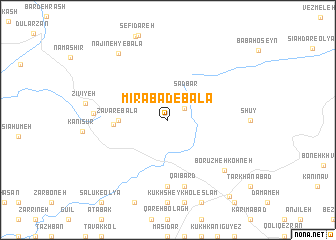 map of Mīrābād-e Bālā
