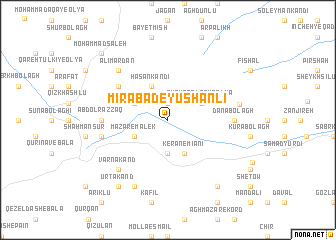 map of Mīrābād-e Yūshānlī