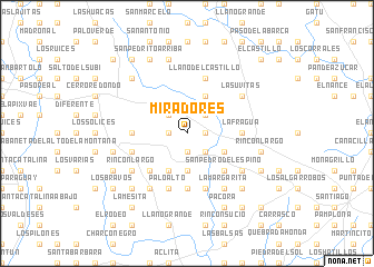 map of Miradores