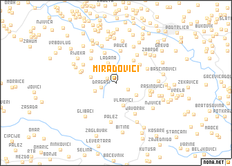 map of Miradovići