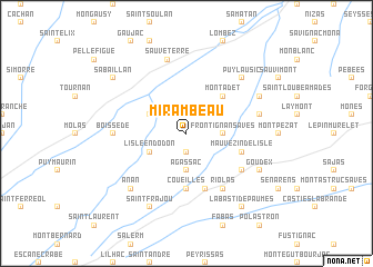 map of Mirambeau