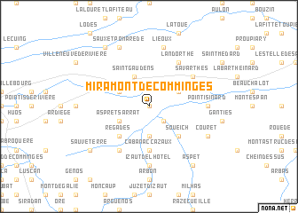map of Miramont-de-Comminges