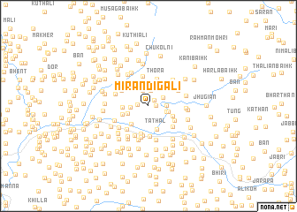 map of Mīrān di Gali